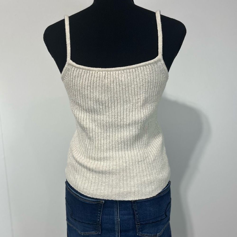 American Eagle Tie Front Ribbed Tank Women’s Size Medium - Picture 2 of 9